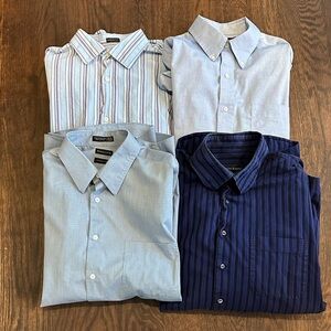 Men's Blue and Striped Dress Shirts